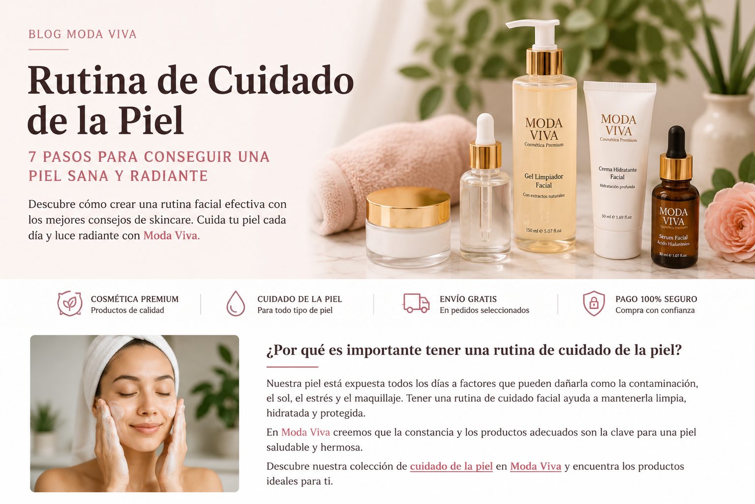Rutina de Cuidado de la Piel: 7 Pasos para Conseguir una Piel Sana y Radiante
