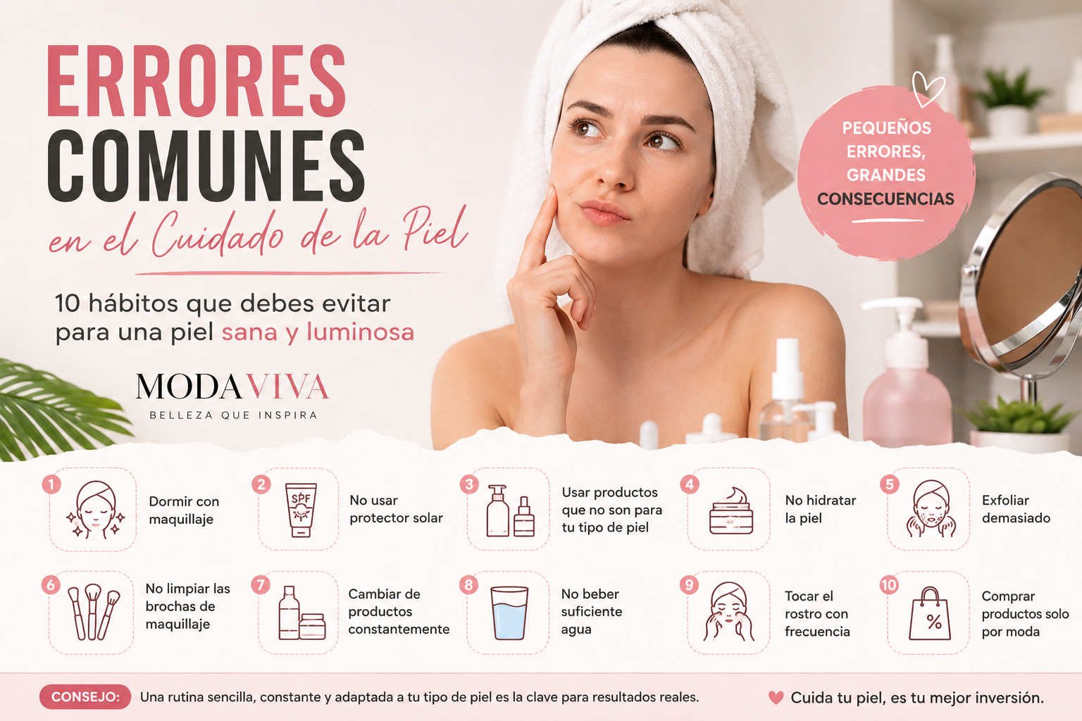 10 Errores Comunes en el Cuidado de la Piel