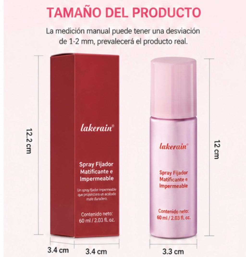 Spray de fijación mate de larga duración - Bruma de maquillaje impermeable