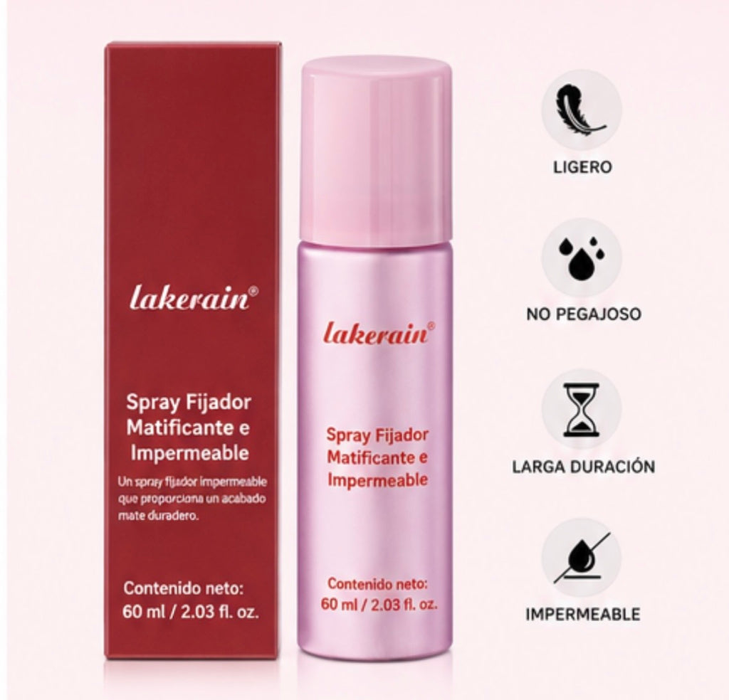 Spray de fijación mate de larga duración - Bruma de maquillaje impermeable