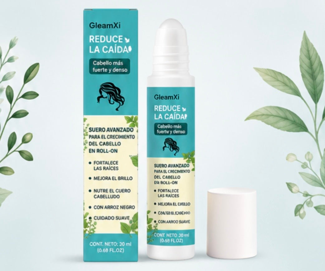 Suero roll-on avanzado para el crecimiento del cabello - Fortalece las raíces y reduce la rotura
