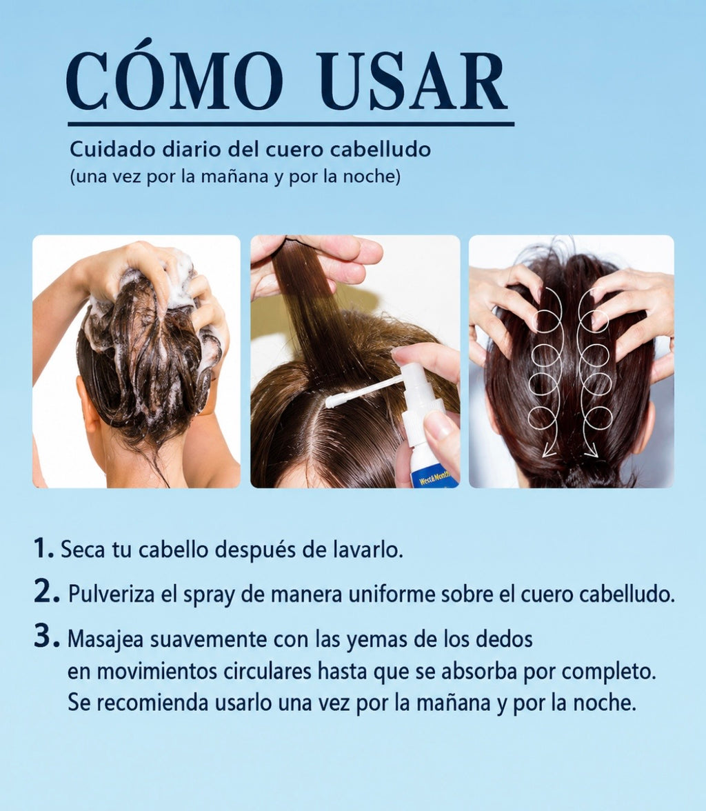 Spray reparador de folículos pilosos y fortalecimiento de las raíces
