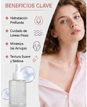 Suero de ácido hialurónico puro | Fórmula de hidratación profunda y relleno