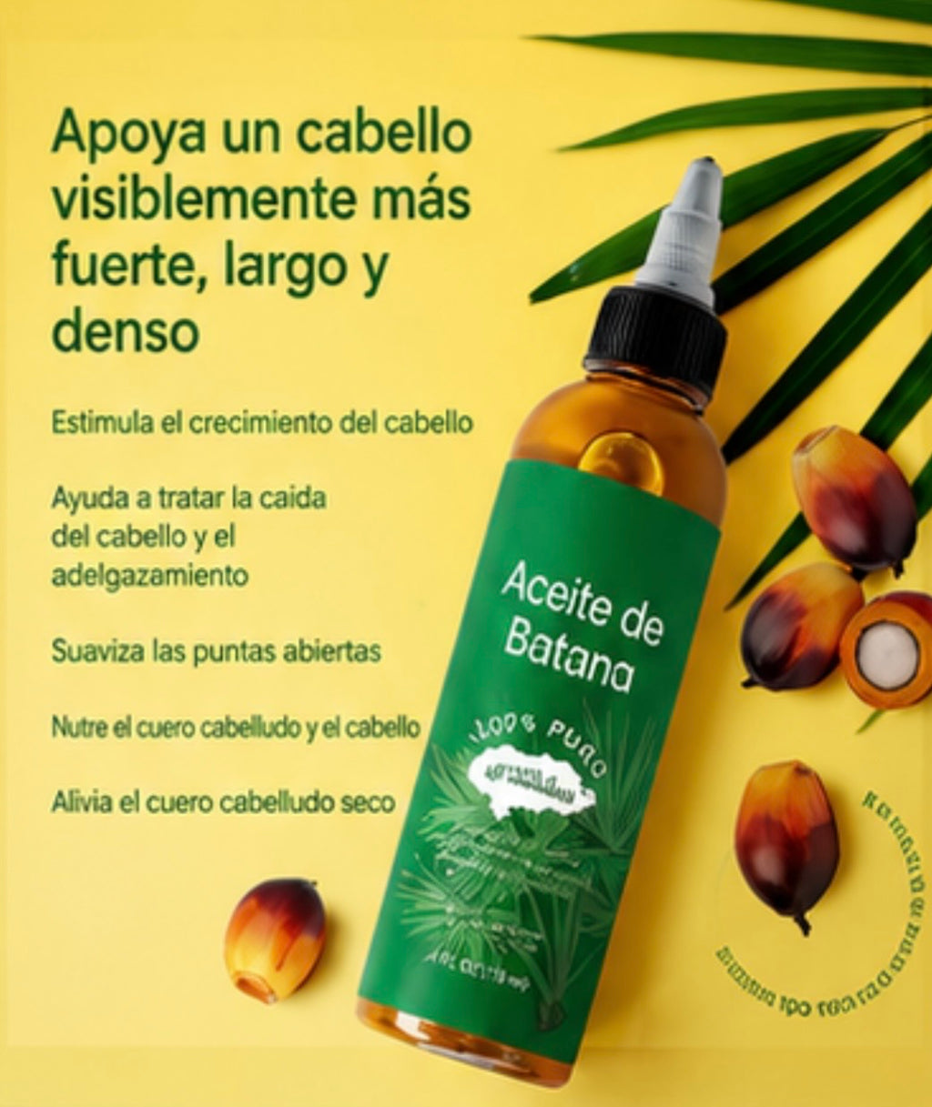 Aceite para el crecimiento y reparación del cabello Batana